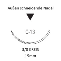 Monosof Nylon-Nahtmaterial USP 3-0, 45cm, C-13, REF SN-653 - 36 Stück