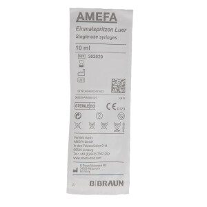 AMEFA Einmalspritzen, Luer Ansatz, 100 Stück - 10ml