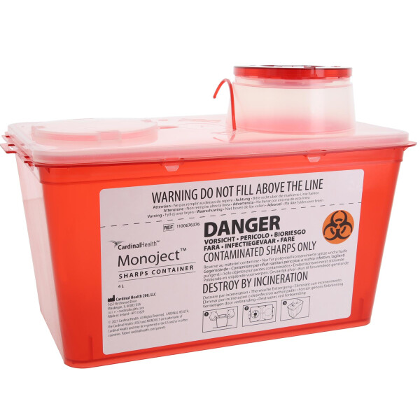 Monoject Container - 4 Liter, Rot