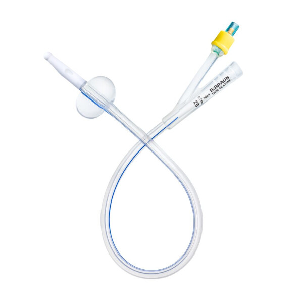 Urimed Cath Foley Transurethraler Silikon-Dauerkatheter mit Tiemannspitze, 35cm, 1 Stück, REF 4563420 - CH 20