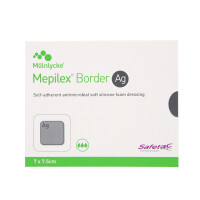 Mepilex Border Ag Schaumverband 5 Stück - 7x7,5cm