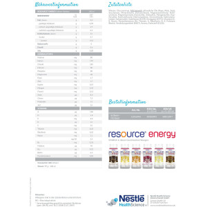 Resource Energy 4x200ml - Erdbeer-Himbeer