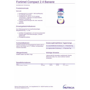 Fortimel Compact 2,4 kcal/ml, 4x125ml - Banane