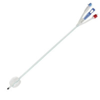 CARE FLOW 3-Wege Silikon Spülkatheter, Nelatonspitze, 40cm lang, 30ml Blockung, 1 Stück, REF 01/01/22/20/30/GHC - CH 20