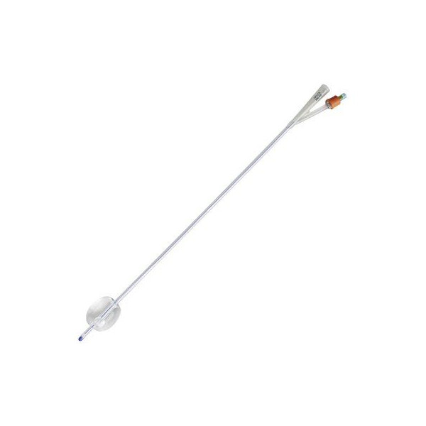 CARE FLOW Transurethraler Soft Silikonkatheter mit Nelatonspitze, 40cm, 10ml Blockung, 1 Stück, REF 01/01/01/12/10/GHC - CH 12