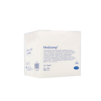 Medicomp Vlieskompressen, unsteril, 4-fach, 100 Stück - 10x10cm