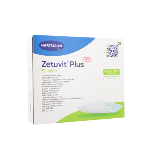 Zetuvit Plus Silicone, 10 Stück - 12,5x12,5cm