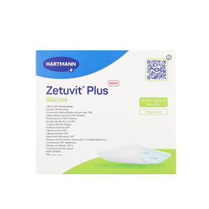 Zetuvit Plus Silicone, 10 Stück - 12,5x12,5cm