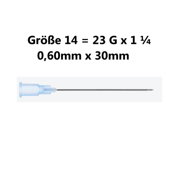 Sterican Einmalkanülen mit Luer-Lock Ansatz, 100 Stück - Gr. 14 = 23G x 1 1/4