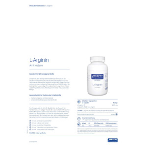 pure encapsulations L-Arginin Aminosäure Kapseln - 90 Stück