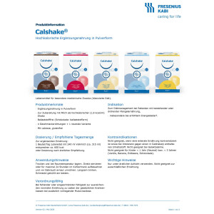 Calshake Pulver, 6x7x87g, 1,9Kcal/ml - Banane