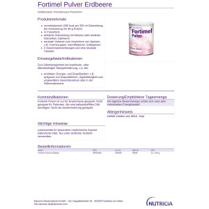 Fortimel Pulver - Erdbeer - 335g