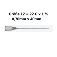 Sterican Einmalkanülen mit Luer-Lock Ansatz, 100 Stück - Gr. 12 = 22G x 1 1/4