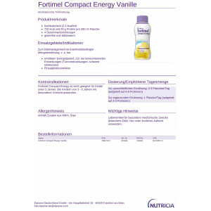 Fortimel Compact Energy 4x300ml - Vanille