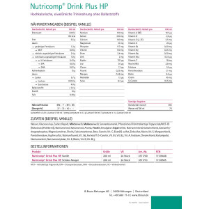 Nutricomp Drink Plus HP 4x200ml - Vanille